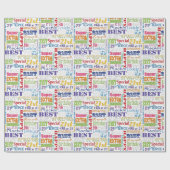 Papier Cadeau Cadeaux Uniques Et Spéciaux De Fête Du 21E Anniver (Plat)