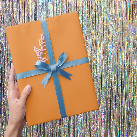 Papier Cadeau Cadmium orange couleur solide