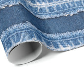 Papier Cadeau Cadre en tissu à deux tons blanchis (Coin rond)