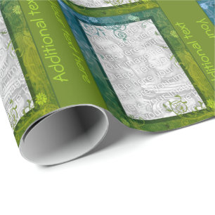 Papier Cadeau Cadre floral coloré Frame photo personnalisée