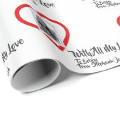 Papier Cadeau Cadre photo avec coeur (Coin rond)