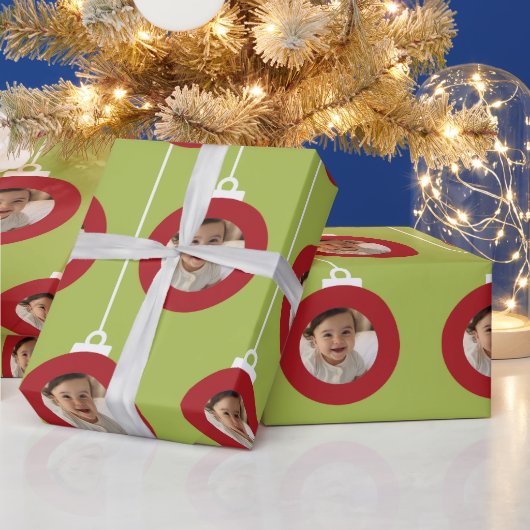 Papier Cadeau Cadres photo Lime Green et Red Christmas (Vacances)