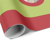 Papier Cadeau Cadres photo Lime Green et Red Christmas (Coin rond)