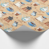 Papier Cadeau Café aquarelle (Coin)