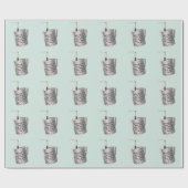 Papier Cadeau Café Barista cuillère à chauffer le lait (Plat)