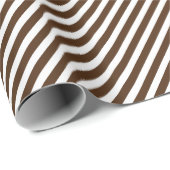 Papier Cadeau Café Brown Blanc Motif (Coin rond)