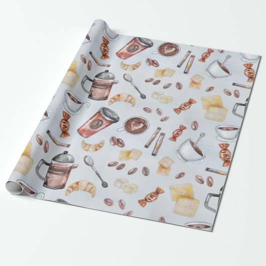 Papier Cadeau Café caféine caféine (Déroulé)