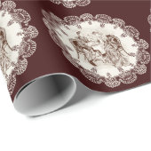 Papier Cadeau café et amour (Coin rond)