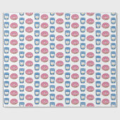 Papier Cadeau Café et beignets Pink Frosted Doughnut Petit déjeu (Plat)