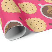 Papier Cadeau Café et cookies (Coin rond)