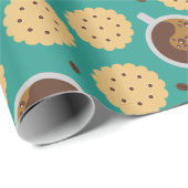 Papier Cadeau Café et cookies (Coin rond)
