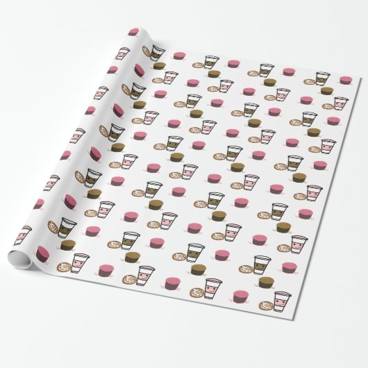 Papier Cadeau Café et gâteaux (Déroulé)