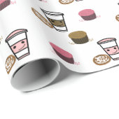 Papier Cadeau Café et gâteaux (Coin rond)