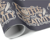 Papier Cadeau Café et Typographie Créative (Coin rond)