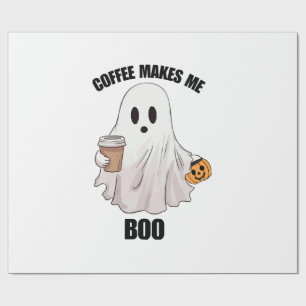 Papier Cadeau Café fantôme Halloween drôle