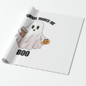 Papier Cadeau Café fantôme Halloween drôle (Déroulé)
