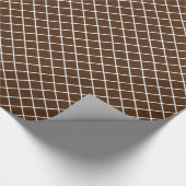 Papier Cadeau Café foncé Brown blanc chèque Motif (Coin)