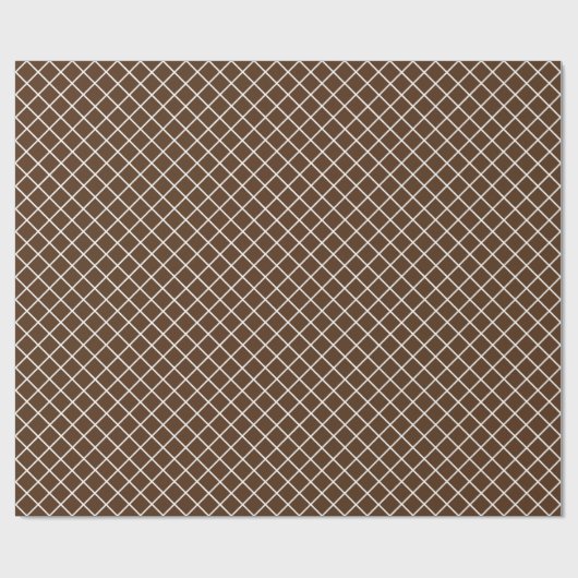 Papier Cadeau Café foncé Brown blanc chèque Motif (Plat)