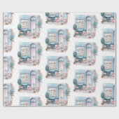 Papier Cadeau Café français esthétique, Vintage, (Plat)