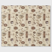 Papier Cadeau Café !  Kaffe !  Café ! (Plat)