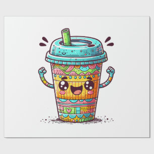 Papier Cadeau Café Kawai