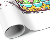 Papier Cadeau Café Kawai (Coin rond)