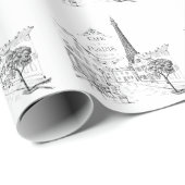 Papier Cadeau Café Paris (Coin rond)