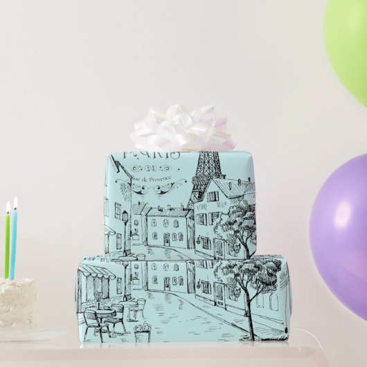 Papier cadeau Café Paris (Cadeaux de fête)