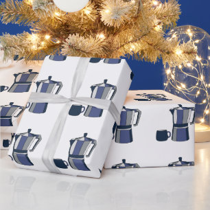 Papier Cadeau Café Pot Café Mug Anniversaire