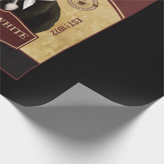 Papier Cadeau Café Tuxedo Cat (Coin)