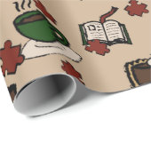 Papier Cadeau Cafe Wrapping Paper (Coin rond)