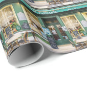 Papier Cadeau Cafés français : Versailles scène cosy. (Coin rond)