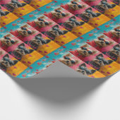 Papier Cadeau Cairn Terrier avec coeur Roses Saint Valentin (Coin)