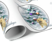 Papier Cadeau Cairn Terrier Christmas (Coin rond)