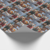 Papier Cadeau Cairn Terrier Dogs Christmas Snow Holiday  (Coin)