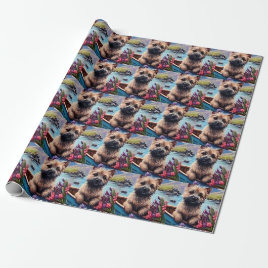 Papier Cadeau Cairn Terrier sur une paddle : Une aventure Pittor (Déroulé)