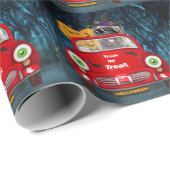 Papier Cadeau Cairn Terrier voiture de conduite effrayant Hallow (Coin rond)