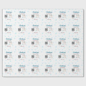 Papier Cadeau Caisse de lune de miel Ajouter code Q R nom du cou (Plat)