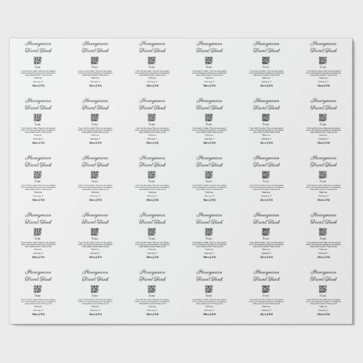Papier Cadeau Caisse de lune de miel scannez le code QR ajouter  (Plat)