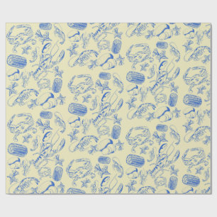 Papier Cadeau Cajun Seafood Boil - Southern Coastal Cadeau Paper