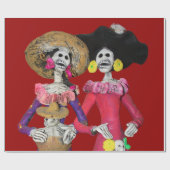 Papier Cadeau Calavera Hermanas (Plat)