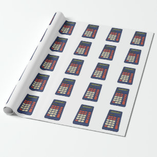 Papier Cadeau Calculatrice des années 80 et 90 Nostalgie de l'éc