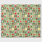 Papier Cadeau Calendrier créatif de l'Avent de Noël (Plat)