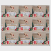 Papier Cadeau Calendrier de décembre (Plat)