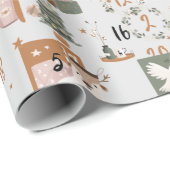 Papier Cadeau Calendrier de Noël de l'Avent de la ville Papier d (Coin rond)