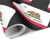Papier Cadeau California State Flag Design (Coin rond)
