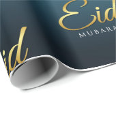 Papier Cadeau Calligraphie arabe de l'Aïd Moubarak (Coin rond)