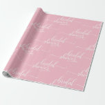Papier Cadeau Calligraphie blanche de manuscrit de rose moderne<br><div class="desc">Recherche des idées nuptiales de papier d'emballage cadeau de douche d'envelopper le cadeau de jeune-à-être ? Lettres parfaites de FÊTE DE LA MARIÉE de conception de manuscrit de topographie de calligraphie dans le blanc. L'arrière - plan est rose mais peut ÊTRE CHANGÉ - cliquez sur dessus la personnaliser plus loin....</div>