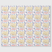 Papier Cadeau Calligraphie de Noël moderne et personnalisée (Plat)