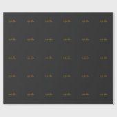 Papier Cadeau Calligraphie de nom Professionnel Élégant Couleur (Plat)